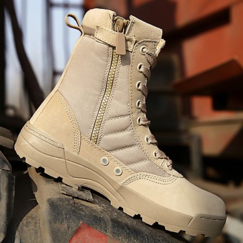 Boots militaires pour homme en cuir de vache fendu - amortissement Ref 1400554