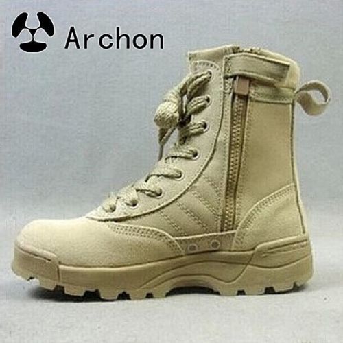 Boots militaires pour homme en cuir de vache fendu - porter Ref 1400583