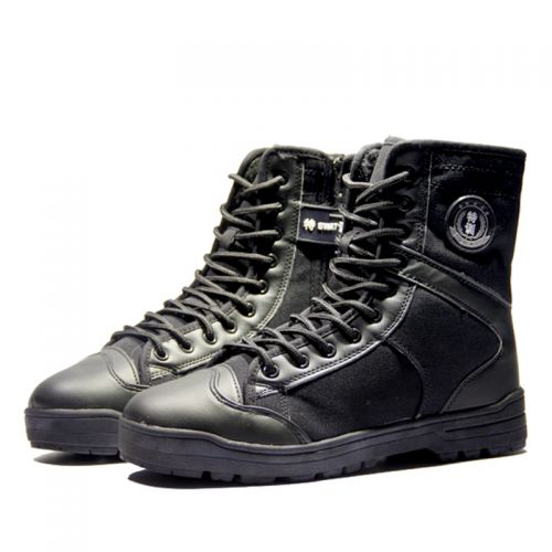 Boots militaires pour homme en cuir de vache fendu - dérapage Ref 1400659