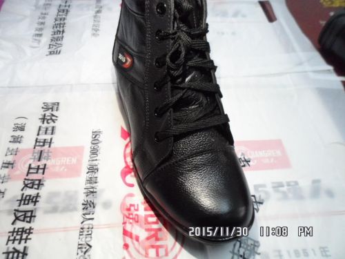 Boots militaires pour femme en cuir de vache fendu - chaud Ref 1400794