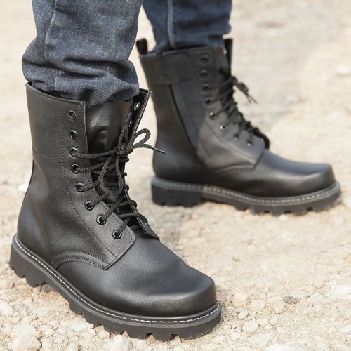 Boots militaires pour homme DONOW en pu + mesh - Ref 1400845