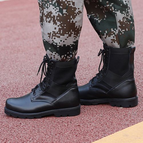 Boots militaires pour homme en cuir - porter Ref 1400847