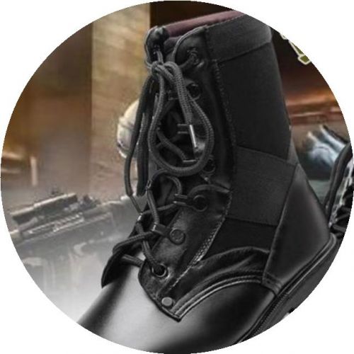 Boots militaires pour homme en cuir - porter Ref 1400884