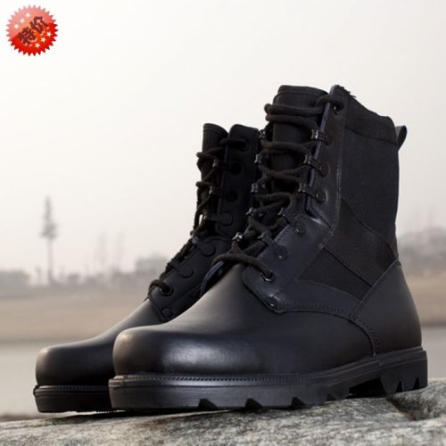 Boots militaires pour homme en cuir de vache fendu - choc Ref 1400916