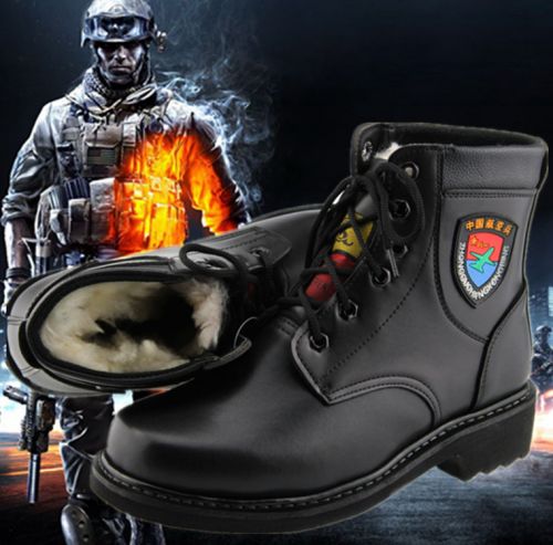 Boots militaires pour homme en cuir de vache fendu - étanche Ref 1401005