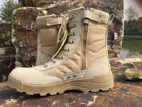 Boots militaires pour homme SWAT en cuir de vache fendu - respirant Ref 1401043