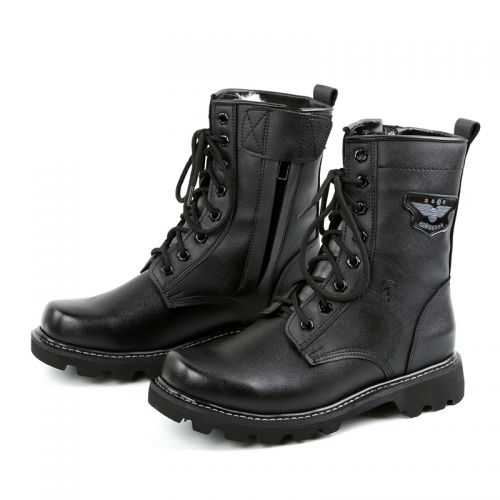 Boots militaires pour homme Première couche en cuir - dérapage Ref 1401546