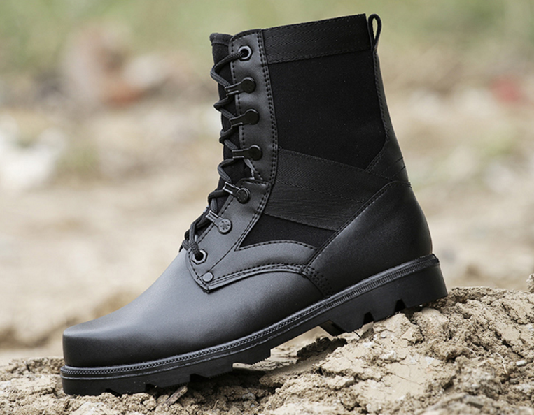 Boots militaires pour homme en cuir de vache fendu - amortissement Ref 1401626
