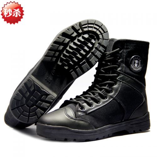 Boots militaires pour homme en Nylon + cuir - dérapage Ref 1401725