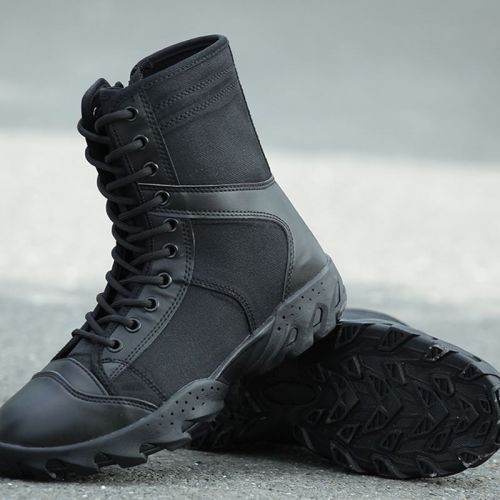 Boots militaires pour homme en Nylon + cuir - dérapage Ref 1401900