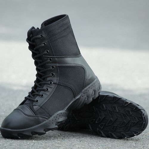 Boots militaires pour homme en Nylon + cuir - dérapage Ref 1401901