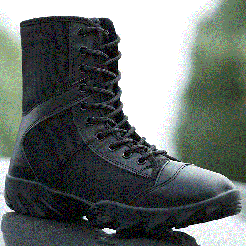 Boots militaires pour homme en Nylon + cuir - dérapage Ref 1401993