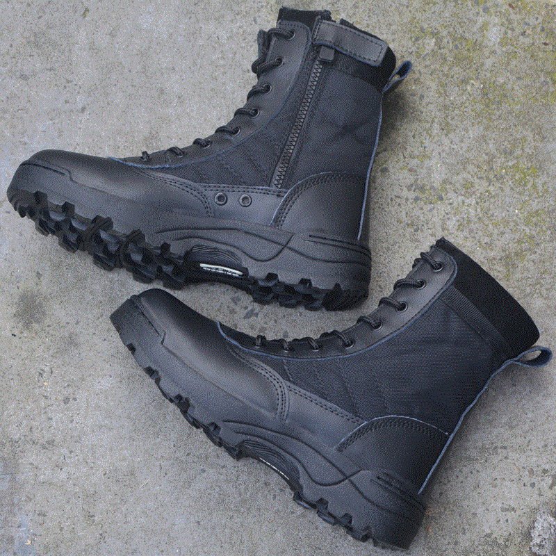 Boots militaires pour homme en cuir de vache fendu - choc Ref 1402015