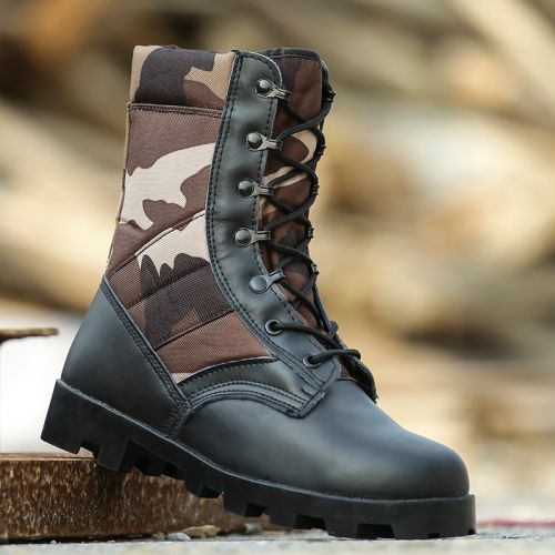 Boots militaires pour homme en pu + mesh - amortissement Ref 1402108