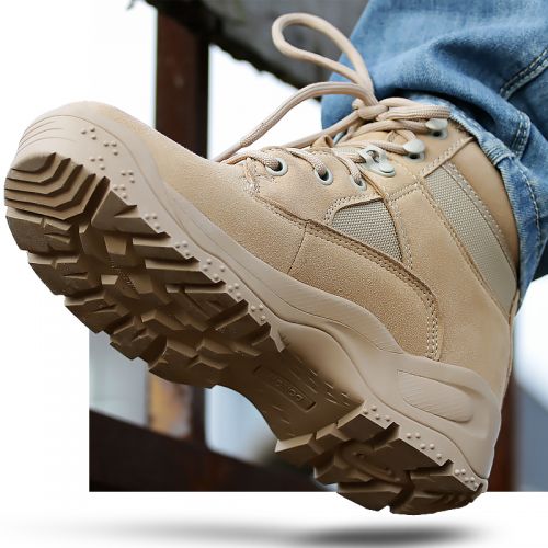 Boots militaires pour homme en cuir de vache fendu - porter Ref 1402159