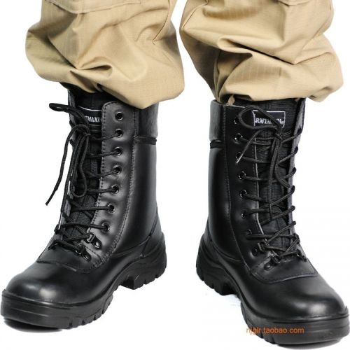 Boots militaires GREENERGY en cuir de vache fendu - dérapage Ref 1402208