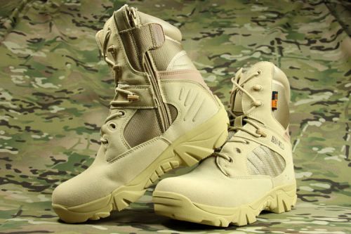 Boots militaires en Nylon + cuir - lumière Ref 1402274