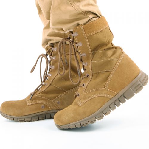 Boots militaires en cuir - amortissement Ref 1402352