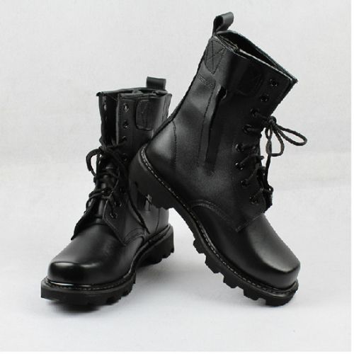 Boots militaires pour homme en cuir de vache fendu - dérapage Ref 1402395