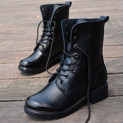 Boots militaires pour femme FREE KNIGHT en cuir de vache fendu - dérapage Ref 1402465