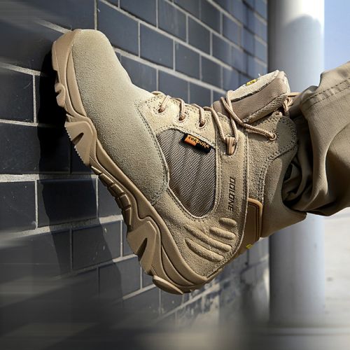 Boots militaires pour homme en cuir de vache fendu - amortissement Ref 1402475