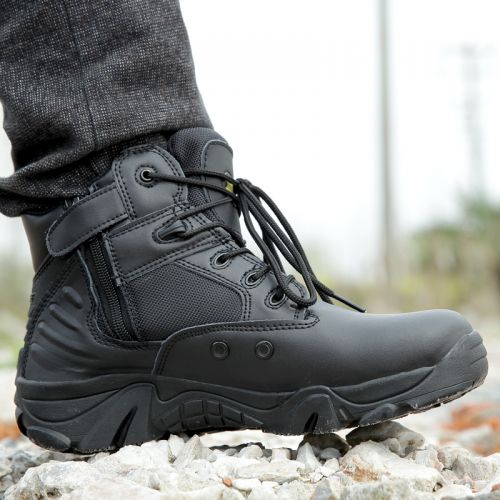 Boots militaires pour homme en cuir de vache fendu - amortissement Ref 1402596
