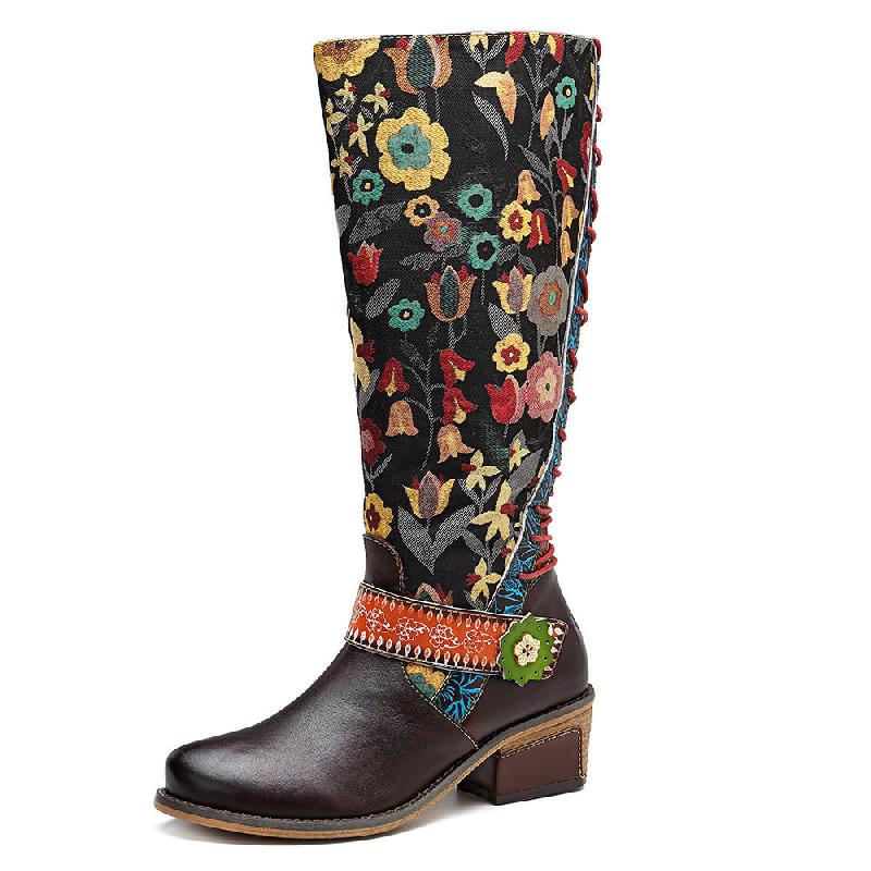 Bottes femme en En cuir - Ref 3354402