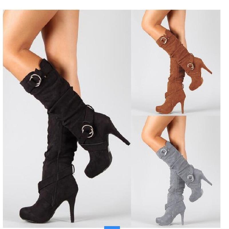 Bottes femme en PU artificiel - Ref 3354413