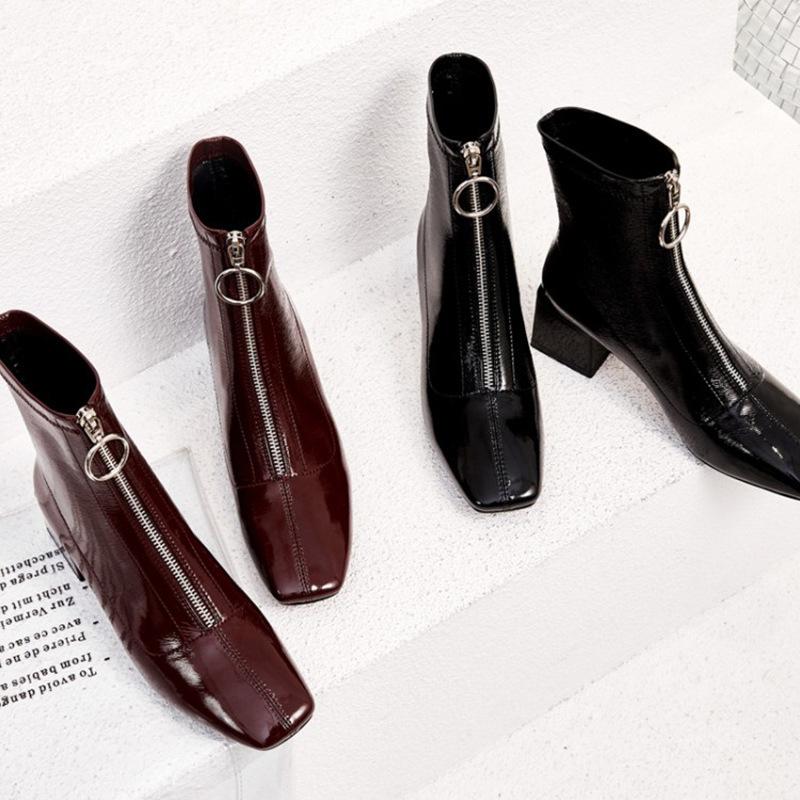 Bottes femme LANGUE DES FLEURS en Cuir verni vache - Ref 3354520