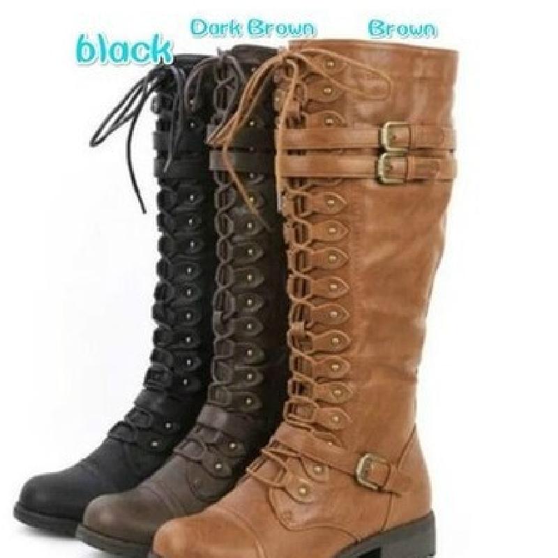 Bottes femme en PU artificiel - Ref 3354674