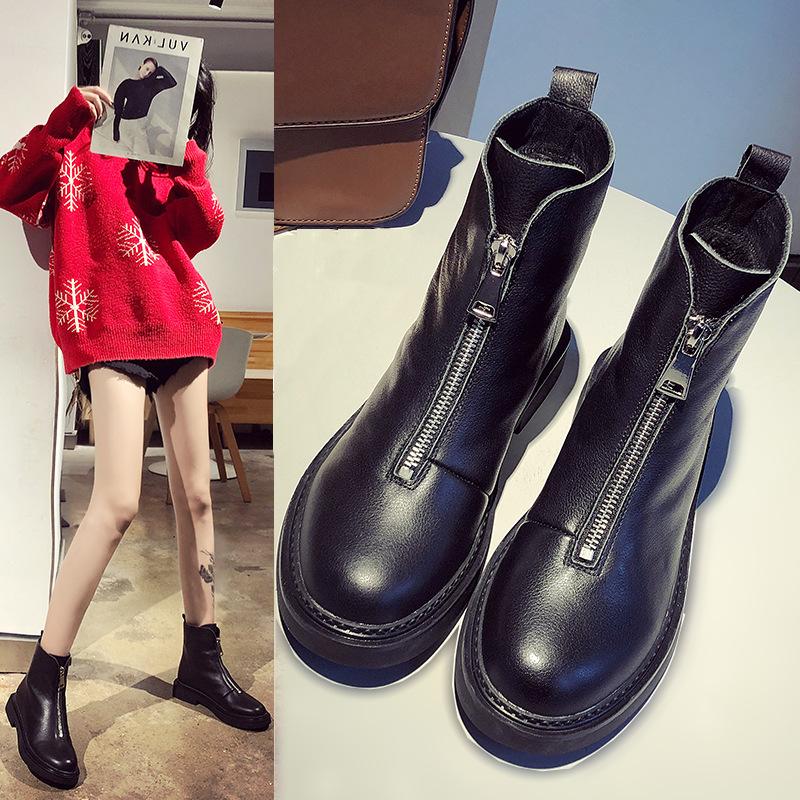 Bottes femme DAFEIOU en En cuir - Ref 3354753