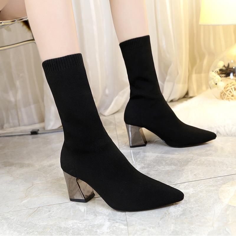 Bottes femme en Volant tissé élastique - Ref 3354781