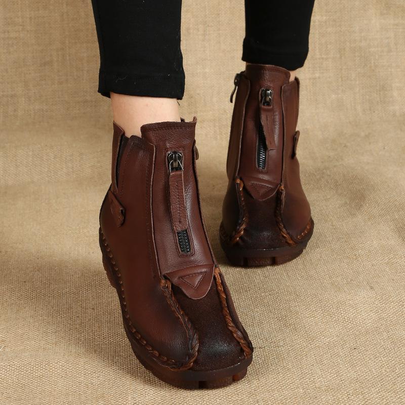 Bottes femme SHENGen En cuir - Ref 3354818
