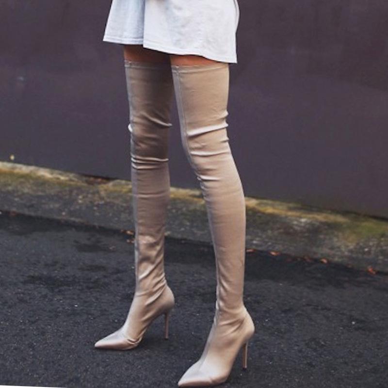 Bottes femme SHIFANG en Tissu élastique - Ref 3354878