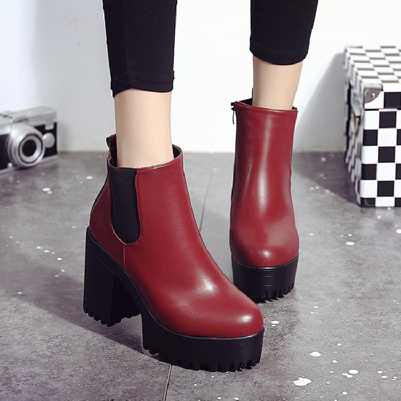 Bottes femme HALINFER en PU artificiel - Ref 3354890