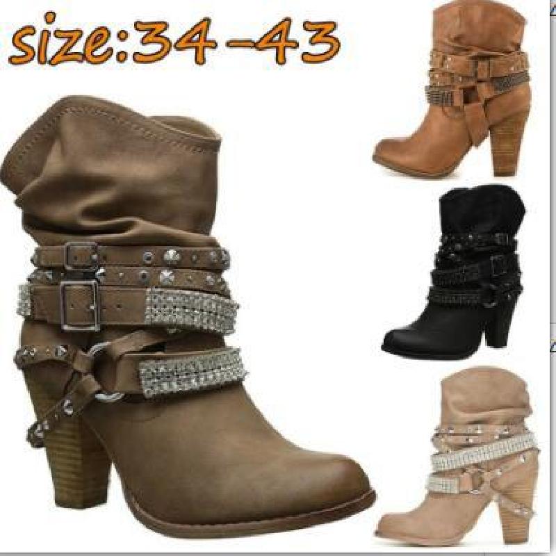 Bottes femme en PU artificiel - Ref 3354905