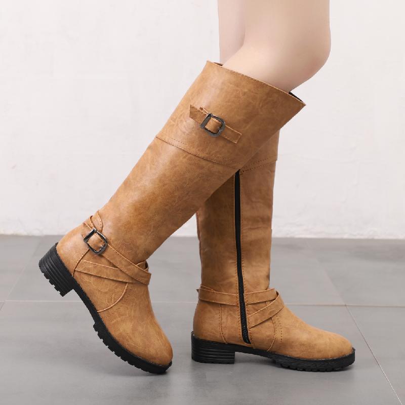 Bottes femme en PU artificiel - Ref 3354919