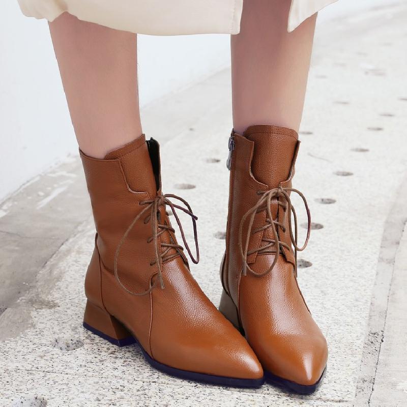 Bottes femme MANCHE ROUGE en En cuir - Ref 3354959