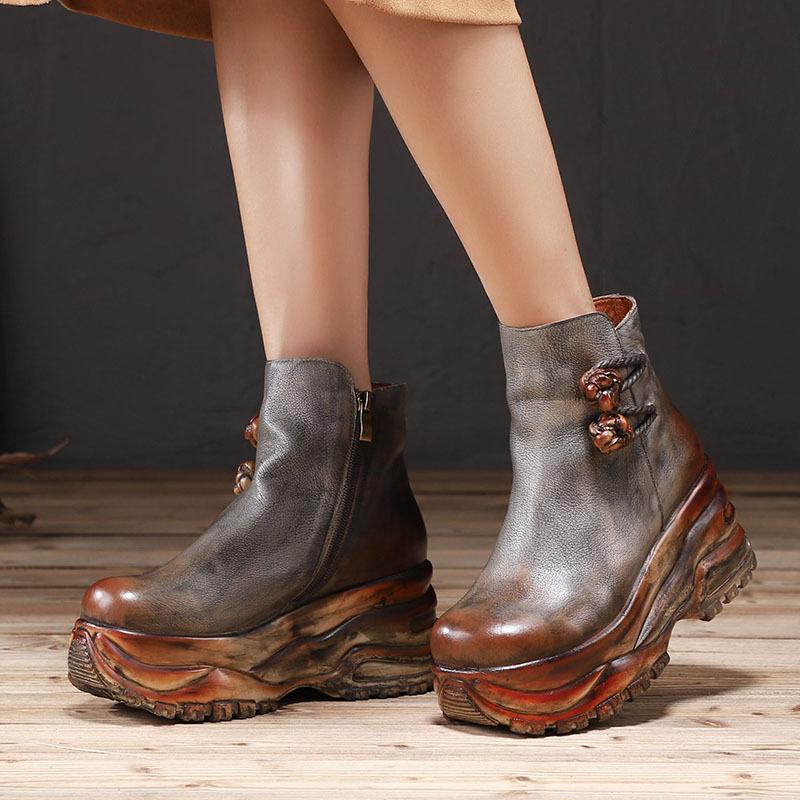 Bottes femme en Première couche de peau vache - Ref 3354995
