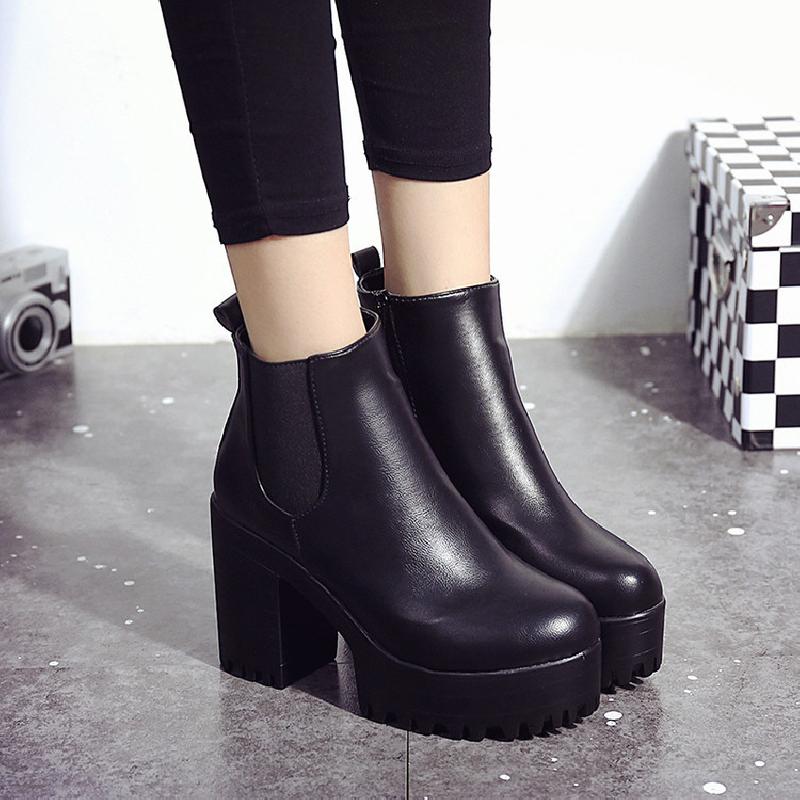 Bottes femme en PU artificiel - Ref 3355045