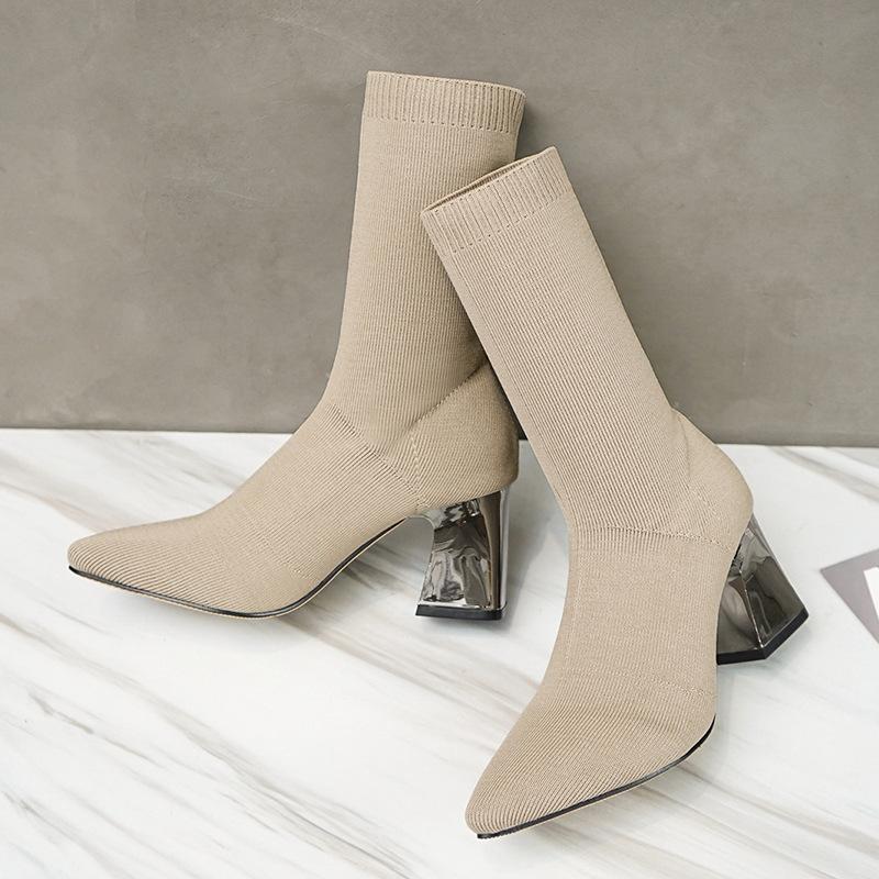 Bottes femme BOTTES DE LAINE TRICOTEES en Microfibre - Ref 3355094