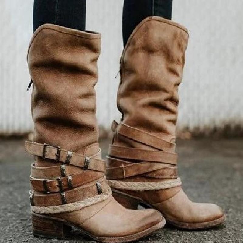 Bottes femme en PU artificiel - Ref 3355128