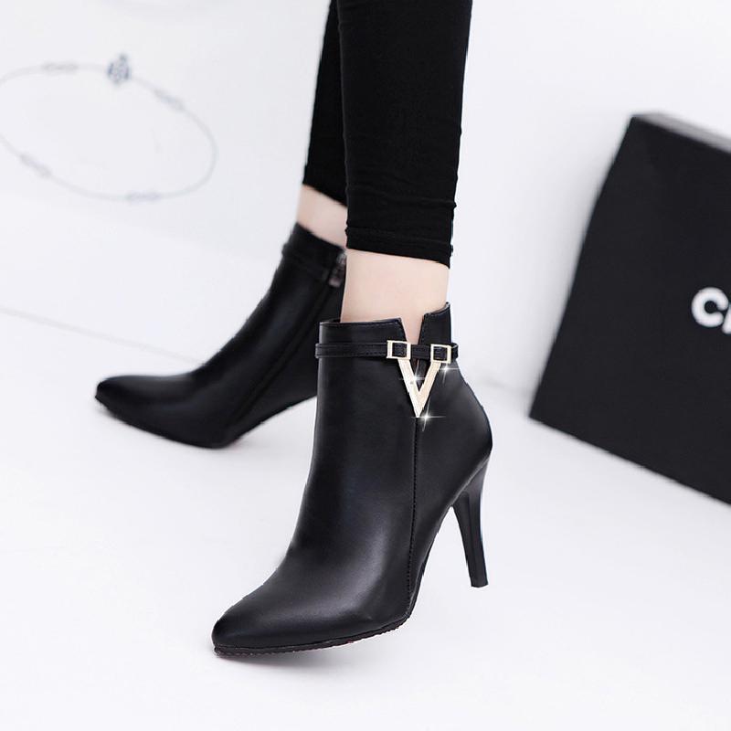 Bottes femme HALINFER en PU artificiel - Ref 3355220