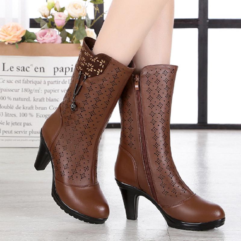 Bottes femme en En cuir - Ref 3355243