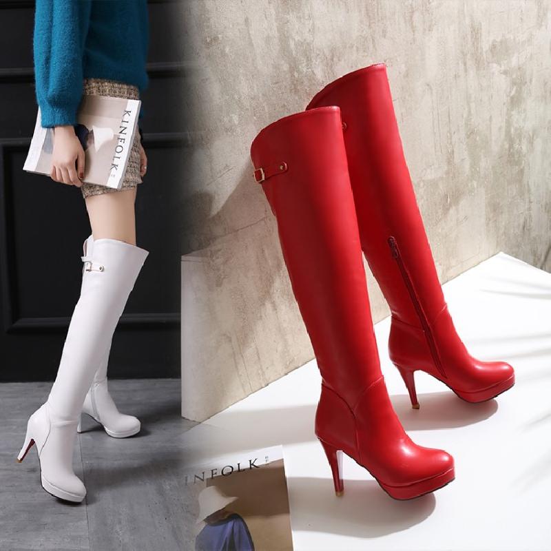 Bottes femme en PU artificiel - Ref 3355321