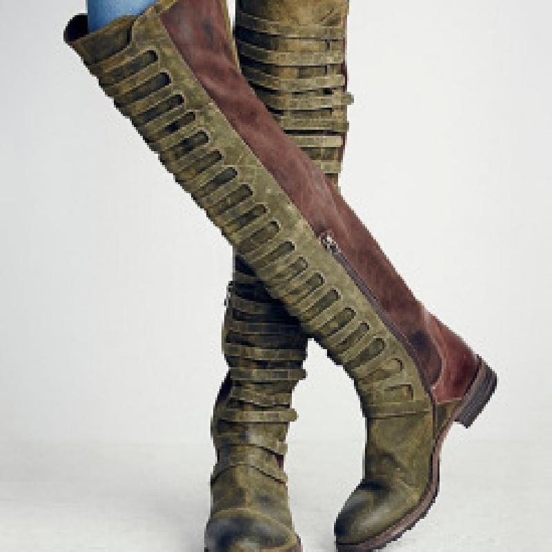 Bottes femme MENG FUYI en Daim - Ref 3355330