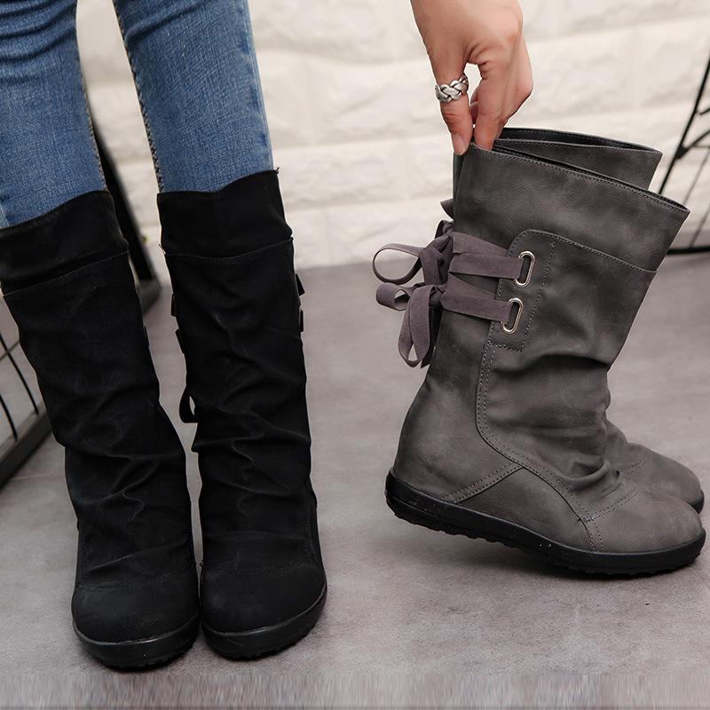 Bottes femme en PU artificiel - Ref 3355367
