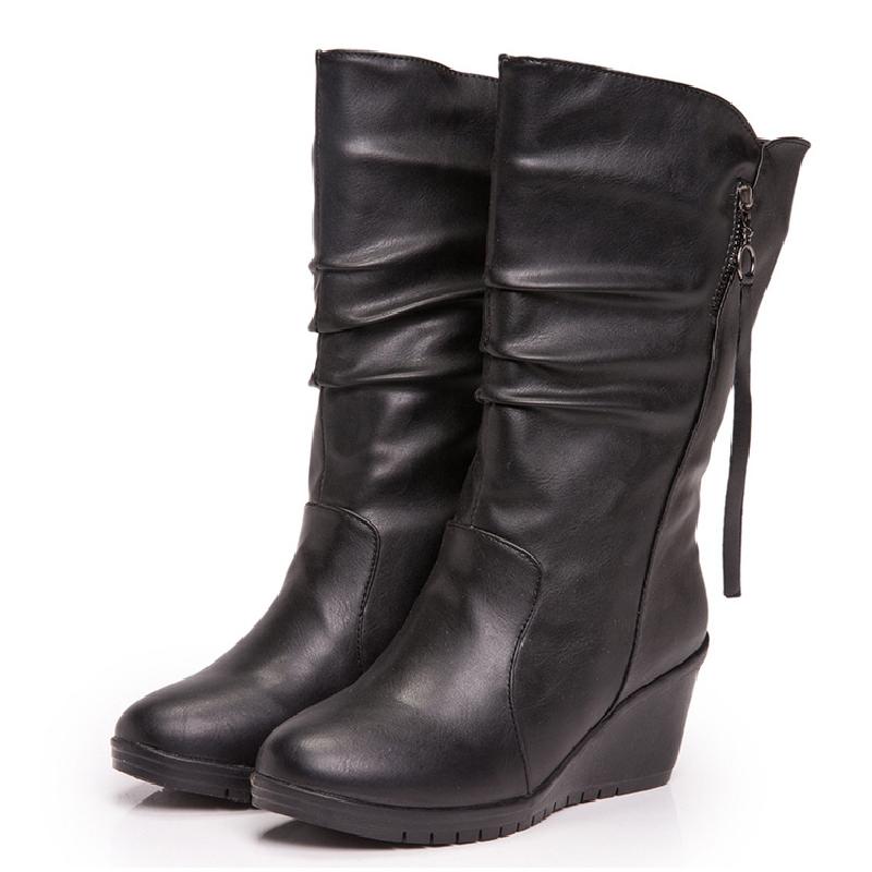 Bottes femme en PU artificiel - Ref 3355402