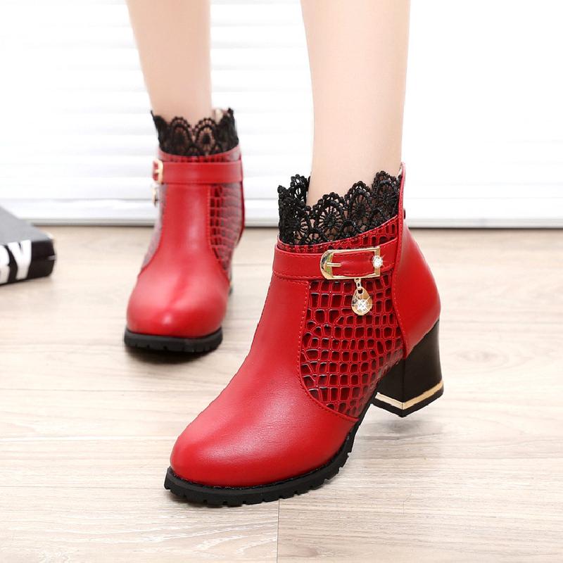 Bottes femme en PU artificiel - Ref 3355438