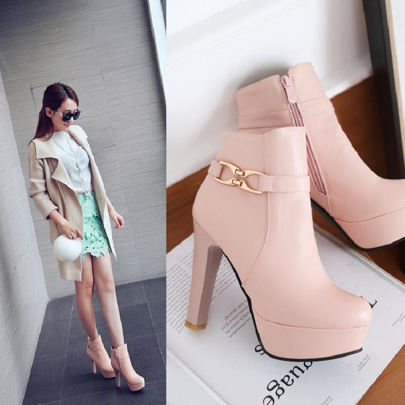 Bottes femme en PU artificiel - Ref 3355510